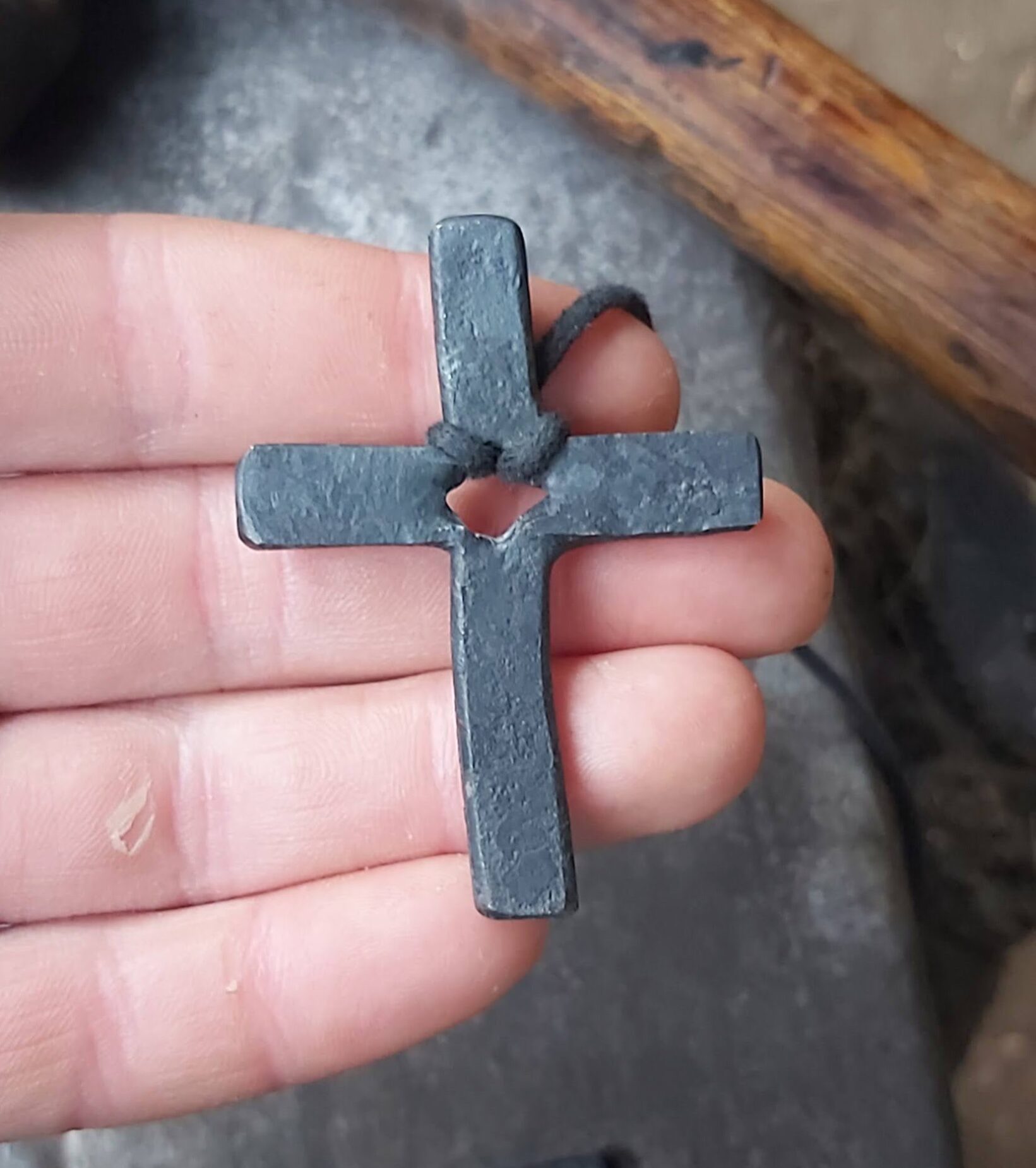 Forged Cross Necklace - Image 2