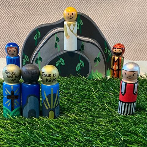 Easter story peg doll set
