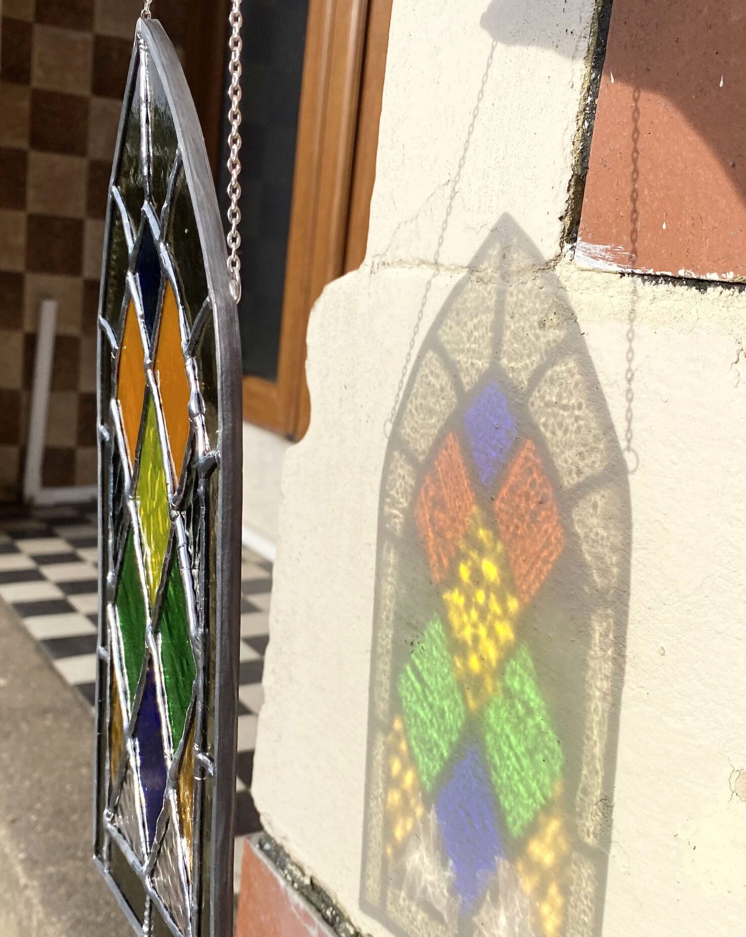 Stained Glass Cathedral Window Leaded Panel - Image 2