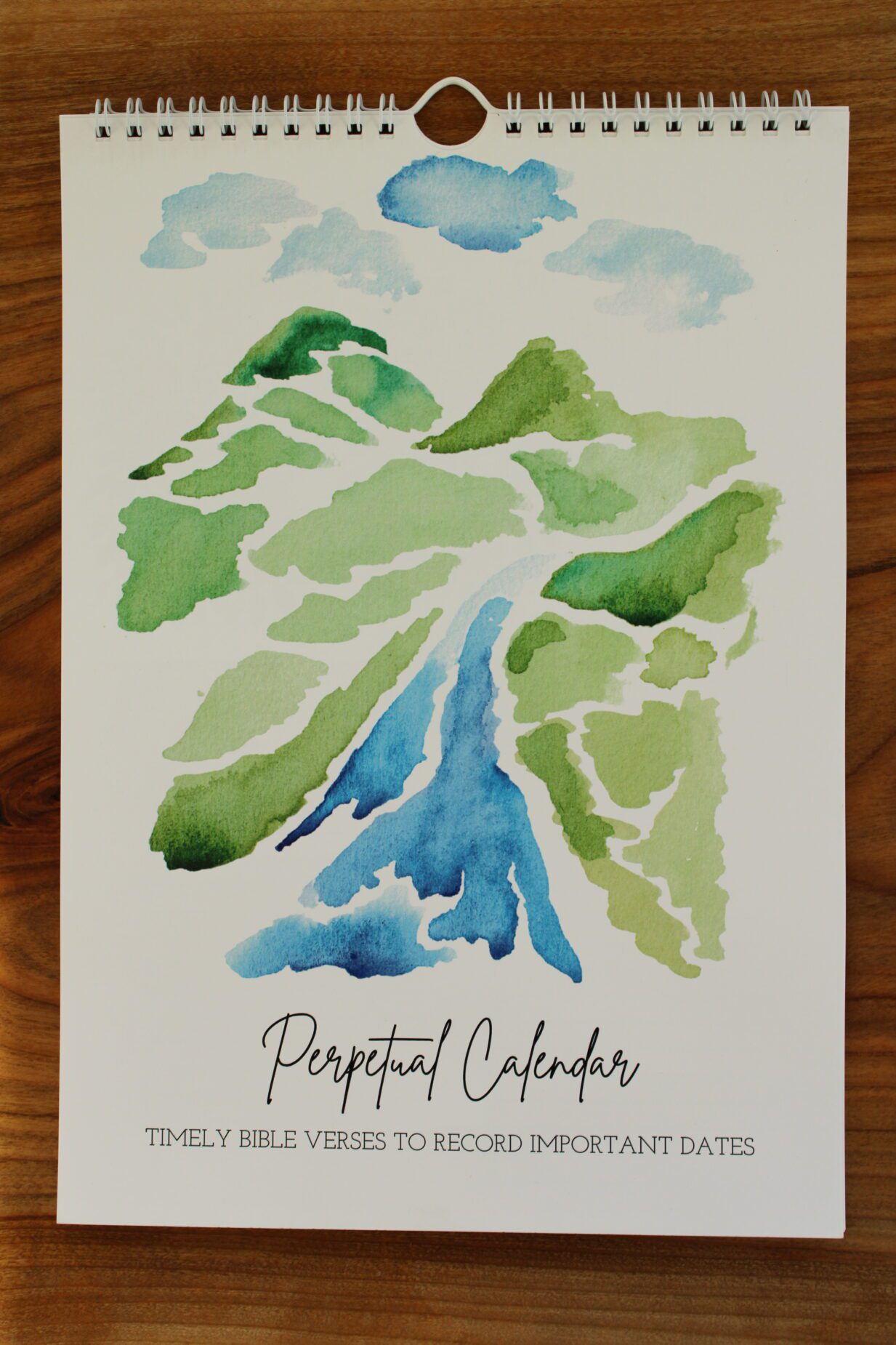 Watercolour Bible Verse Perpetual Calendar