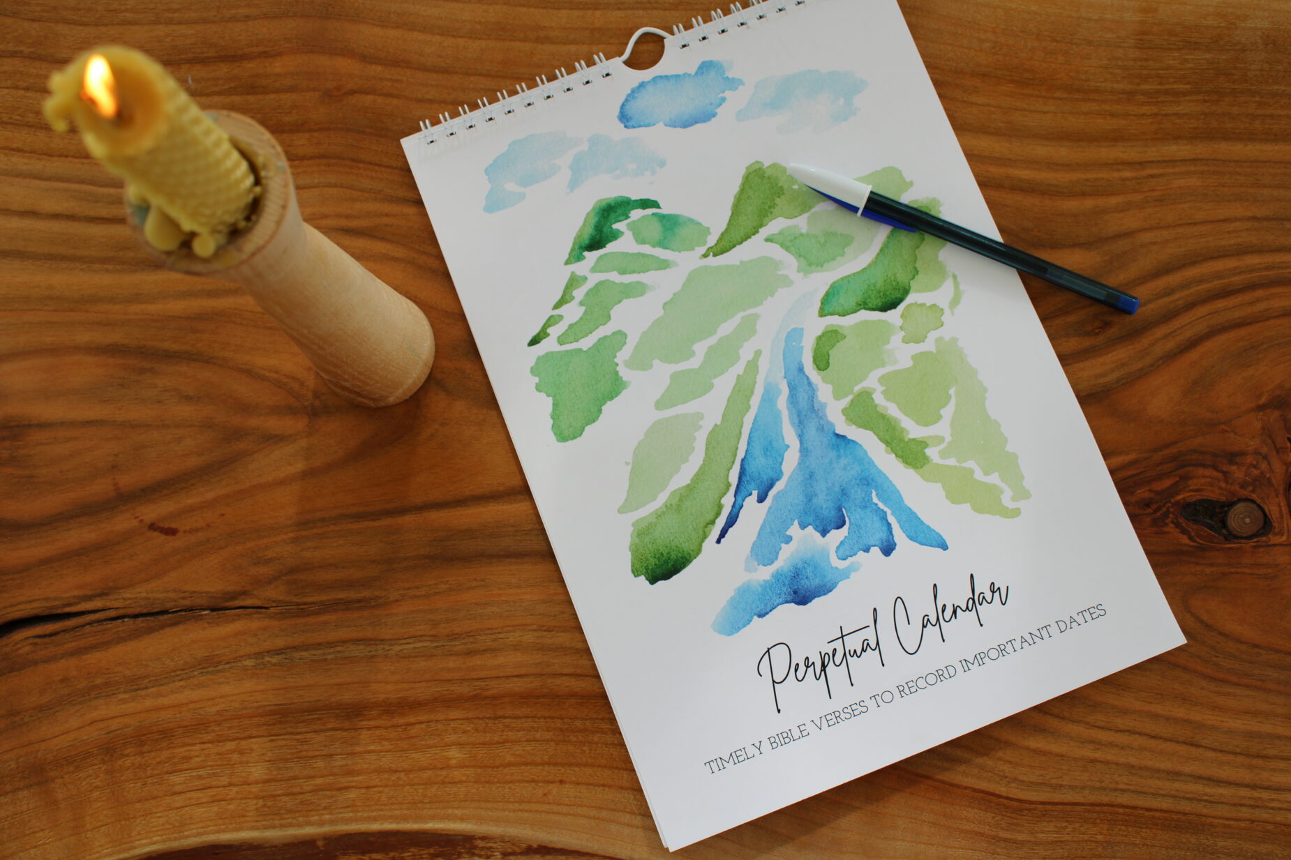 Watercolour Bible Verse Perpetual Calendar - Image 4
