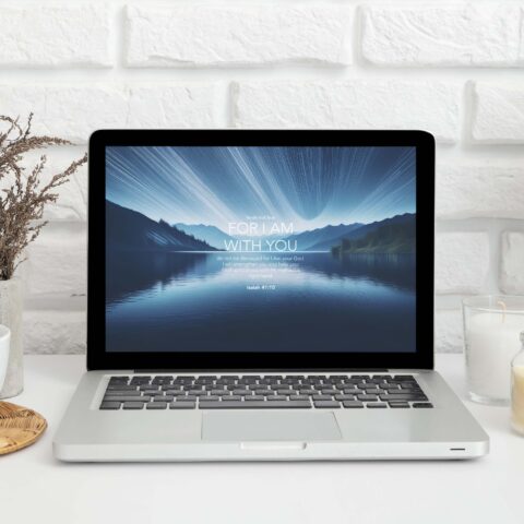 So Do Not Fear For I Am With You Digital Laptop Wallpaper - Isaiah 41:10 - PNG