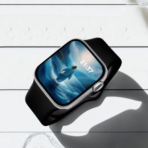 Walking On Water Christian Digital Watch Wallpaper - PNG