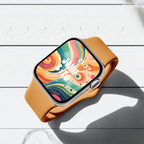 John 3:16 Retro Abstract Christian Digital Watch Wallpaper - PNG
