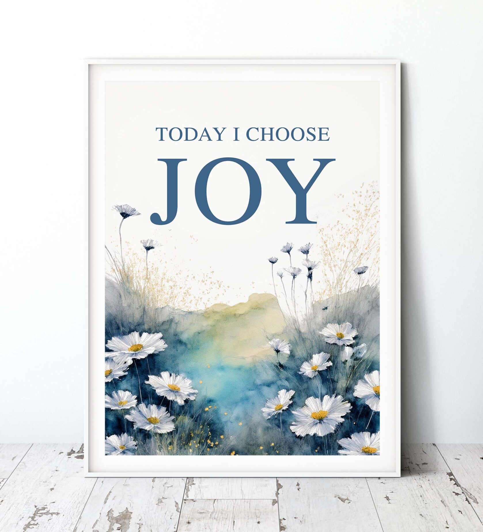 Today I Choose Joy Floral Digital Art Print - Image 5