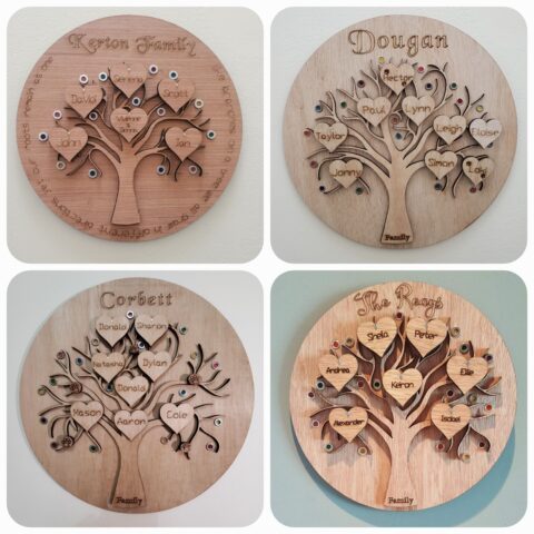 Personalized Wooden Family Tree Plaque