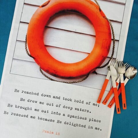 Out of Deep Waters Tea Towel