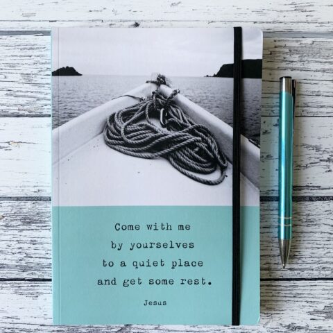 Quiet Place A5 lined Notebook with Elastic