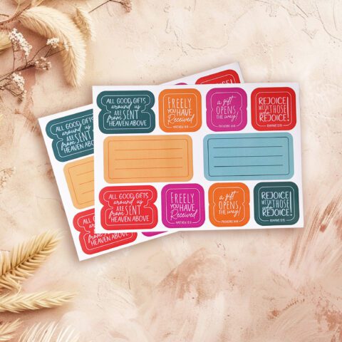 Good Gifts Stickers 2 Pack | Christian Gifting, Bible Verses, Cards, Gift Wrap