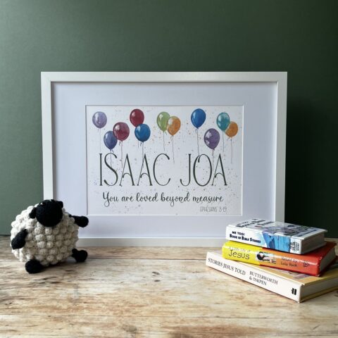 Personalised Bible verse nursery print | new baby gift | Christening, Dedication or Baptism present