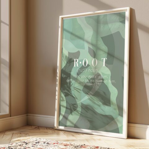 Root Colossians 2:7 | Colourful Christian Prints, Wall Art, Modern Christian Decor | Christian Gifts, Bible Verse