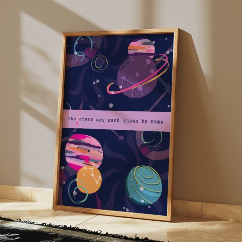 The Stars are Named Isaiah 40:26 | Colourful Christian Prints, Wall Art, Modern Christian Decor | Christian Gifts, Bible Verse
