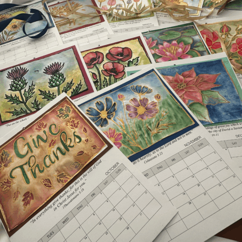 2026 Silk Painting Calendar Kit – 12 Christian Projects with Bible Verses | Paint Your Own Calendar | Gift For Christmas. Pre Order