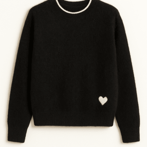 The Heart Jumper - First Edition - Black