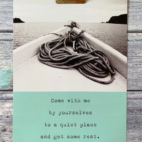Quiet Place A4 Print Aqua