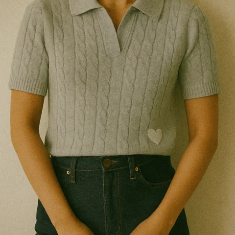 The Cabled Heart - Grey