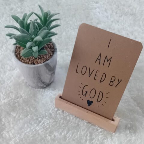 Christian Affirmation Cards and Stand
