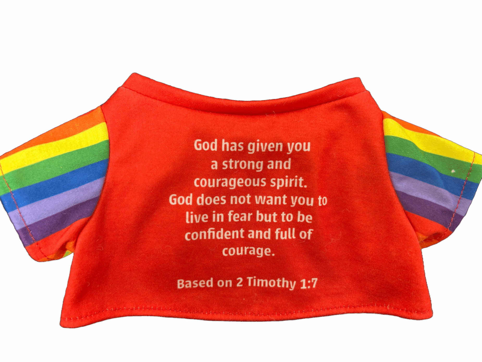Image of Courage Bear T-shirt from the back.