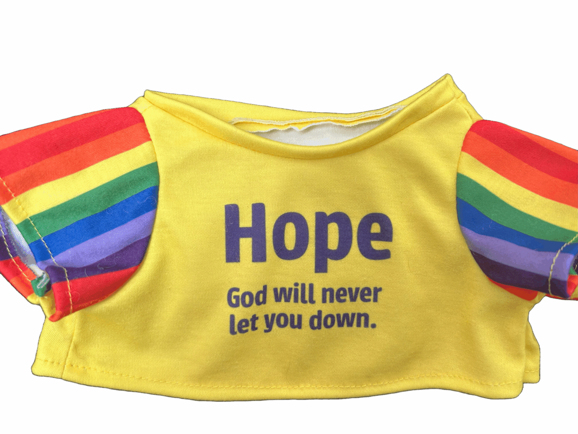 An image of Hope Bear's T-shirt from the front.