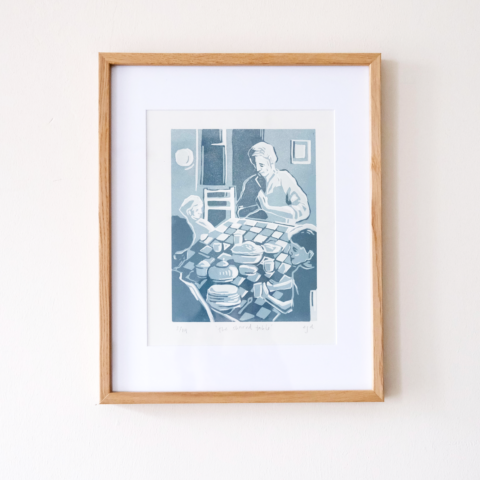 The Shared Table, original hand print