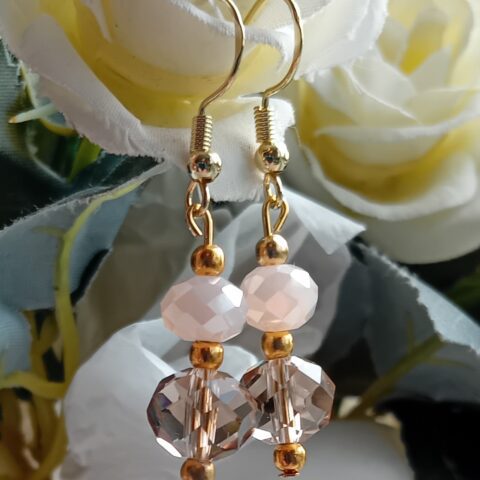 Glass Earrings, Gold Earrings, Jewellery, Easter Gift, Birthday Gift, Wedding, Bridesmaid Gift, Wedding Jewellery