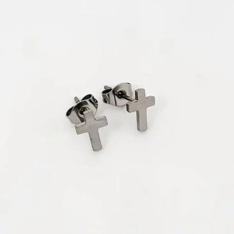 Cross Studs Silver