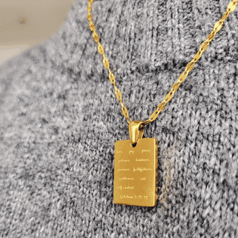 Fruit of the Spirit Necklace in gold