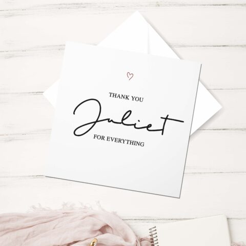 Personalised Thank You For Everything Minimalist Card - Philippians 1:3