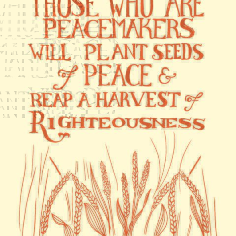 Those who are peacemakers will plant seeds of peace and reap a harvest of righteousness. James 3:18 Bible Verse