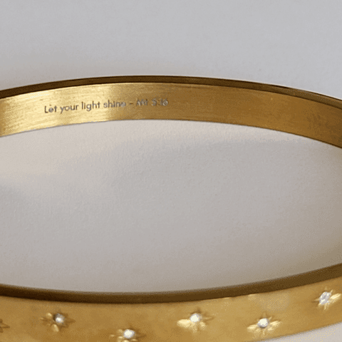 shine your light bracelet in gold
